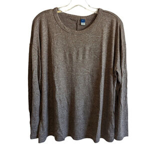 Old Navy Top Womens M Pull Over Long Sleeve Oversized Brown